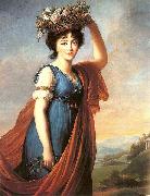 eisabeth Vige-Lebrun Princess Eudocia Ivanovna Galitzine as Flora oil painting reproduction